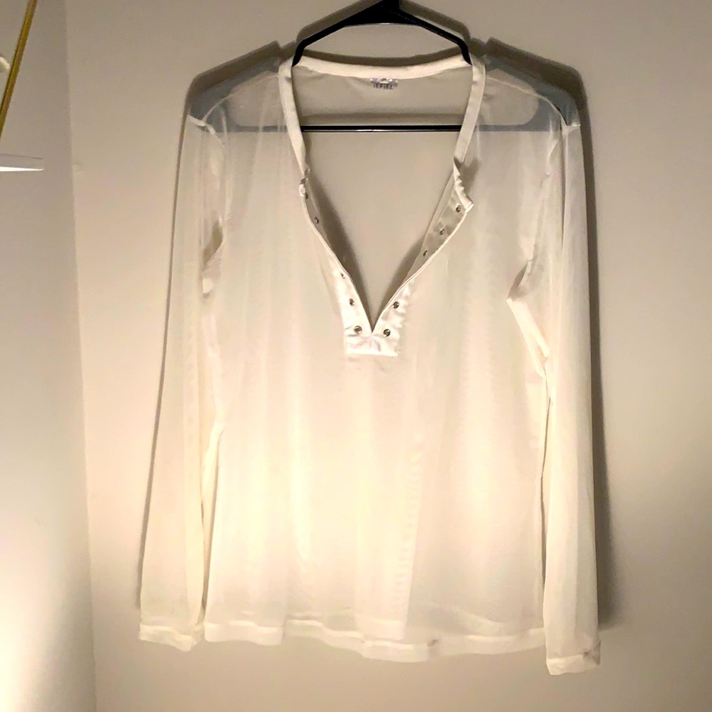 White see through shirt